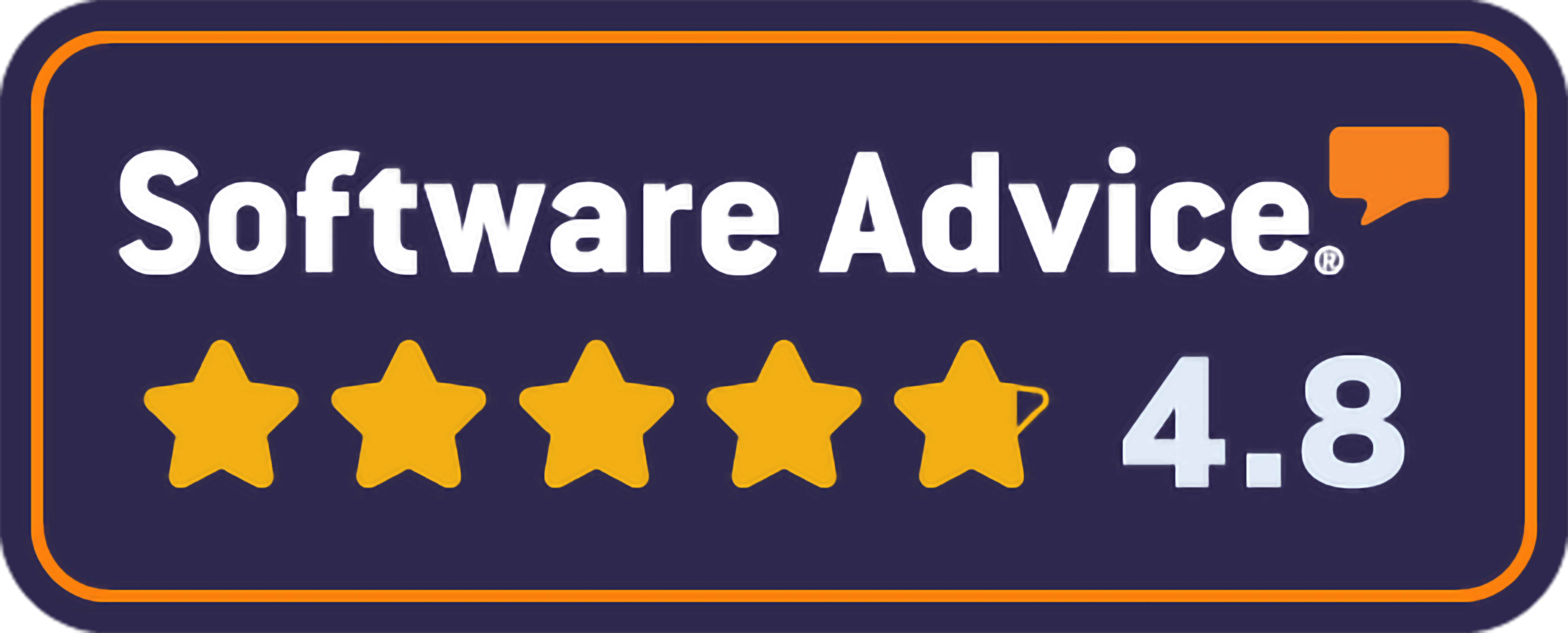 Software Advice 4.8 star rating badge